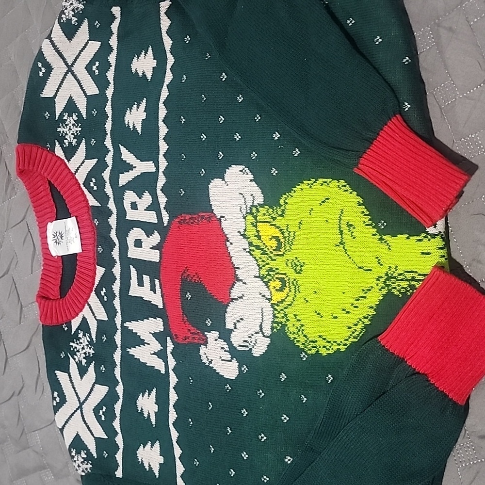 Merry Grinchmas Crewneck Sweater - Green and Red